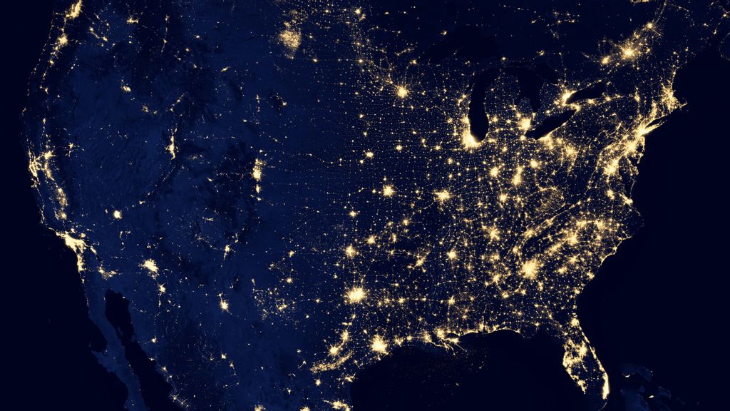 Turning power grids into net-zero energy systems will be a massive undertaking that will involve a hefty doses of high tech. (NASA)