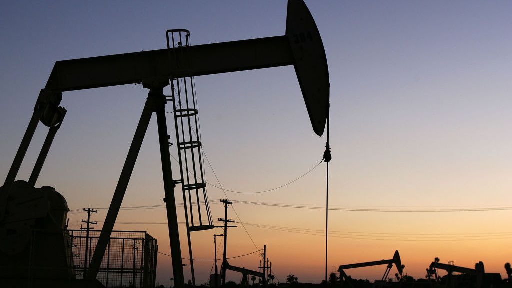 The Energy Information Administration reported that total commercial crude oil inventories declined approximately 400,000 barrels from the previous week, and remain about 6 percent below the five-year range for this time of year. (Photo by David McNew/Getty Images)