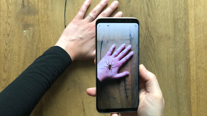 The Phobys arachnophobia app uses augmented reality to help users overcome their fear of spiders. (University of Basel, MCN)