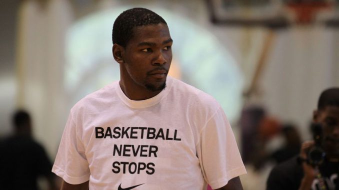 Two-time champion Kevin Durant praised the 2021 rookie class. (Gameface-Photos/CC BY-SA 2.0)
