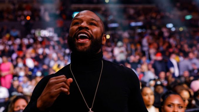 “They don’t wanna see Tank win,” said Hall of Fame millionaire boxer Floyd Mayweather Jr., who believes the success of WBA 135-pound champion and protégé Gervonta “Tank” Davis angers some in boxing “because they feel like they’re beating me because I dominated the fight game for so long. (Esther Lin/Showtime)