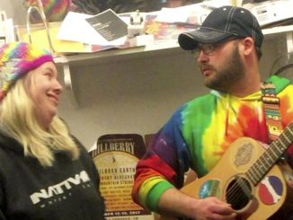 This is the adorable moment a wife joined her husband’s jam session and took over the microphone to reveal she was PREGNANT. (SWNS) 
