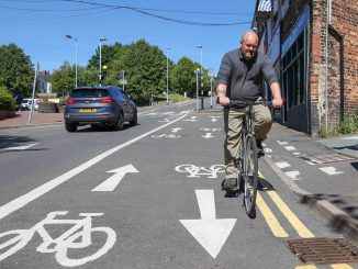 A resident has hit out at a council for closing a road for a month and building a 20ft cycle lane - which he says is just glorified lay-by. (Anita Maric, SWNS/Zenger)