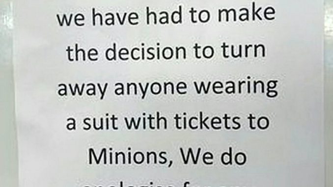 A furious mom has condemned her local cinema after it banned her son from seeing the new 'minions' film - because his friend was in a shirt. (Steve Chatterley, SWNS/Zenger)