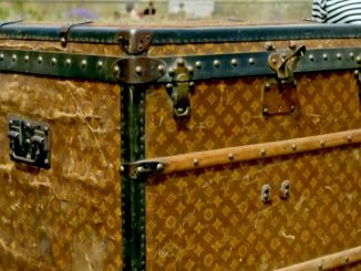 A rare 100-year-old piece of Louis Vuitton luggage is being sold at auction on Saturday, July 30, 2022. The case was originally bought in 1984 for $14 and is now worth more than $5,000. (Steve Chatterley, SWNS/Zenger)
