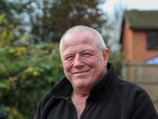 Darrell Meekcom poses in undated photo. The terminally-ill retired university lecturer was arrested by six police officers in his back garden in Kidderminster, England, in November, 2021- for flashing his behind at a speed camera which was on his bucket list. (SWNS/Zenger)