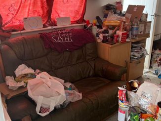 Inside the home of the unnamed Somerset man who turned to hoarding after he lost his family seven years ago and his mental health suffered, pictured in an undated photo. Laura Summer, owner of cleaning company The Sleek Easy Clean, has started a fundraiser in a bid to help the man turn his life around. (Laura Summers - The Sleek Easy Clean,SWNS/Zenger)