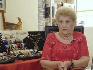 Jean, an older woman who makes jewelry for charity in undated photo. She finds that making for charity really helps her remove the feelings of loneliness. (Ashley Moran, SWNS/Zenger)