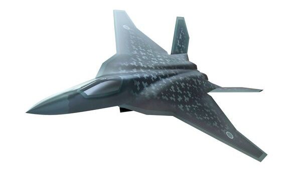 The projected Japanese next-generation fighter aircraft as seen in a concept image. (Japanese Ministry of Defense) 