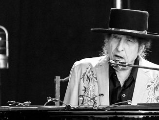 Editors note - image converted to black and white: Bob Dylan performs as part of a double bill with Neil Young at Hyde Park in London, UK, on July 12, 2019. He is often regarded as the greatest songwriter of all time. DAVE J HOGAN/GETTY IMAGES FOR ABA