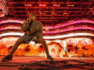 Kanye West and Kid Cudi perform during 2019 Coachella Valley Music And Arts Festival. Since his antisemitic hate rants, West has lost numerous business deals, including Adidas. But his memorabilia was just included in a rock ‘n’ roll auction by Julien's Auctions. TIMOTHY NORRIS/GETTY IMAGES FOR COACHELLA 
