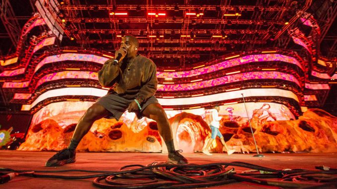 Kanye West and Kid Cudi perform during 2019 Coachella Valley Music And Arts Festival. Since his antisemitic hate rants, West has lost numerous business deals, including Adidas. But his memorabilia was just included in a rock ‘n’ roll auction by Julien's Auctions. TIMOTHY NORRIS/GETTY IMAGES FOR COACHELLA 