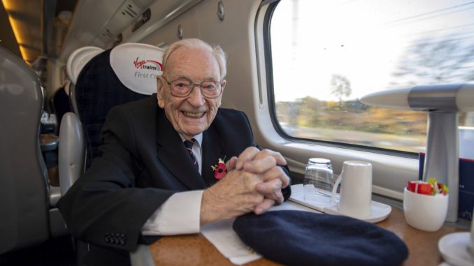 WWII veteran Ernest Horsfall turns 105 on April 21. Horsfall, who has seen 27 Prime Ministers and five British monarchs in his lifetime, served in both London and North Africa where he maintained Allied tanks. THE ROYAL BRITISH LEGION/SWNS TALKER
