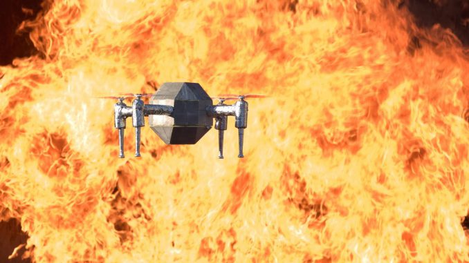 FireDrone can collect and forward data from the scene of a fire. (Empa via SWNS)