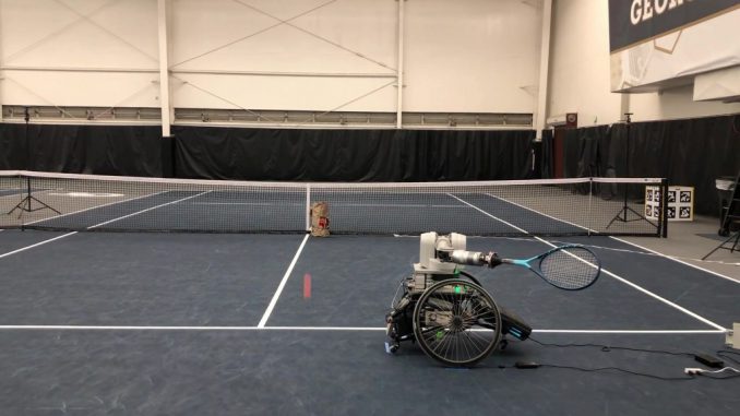 strongA robot has been developed that could one day win Wimbledon. KEVIN BEASLEY/COLLEGE OF COMPUTING/SWNS/strong