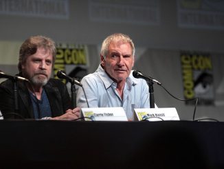 Harrison Ford and Mark Hamill in 2015. GAGE SKIDMORE VIA WIKIMEDIA COMMONS.