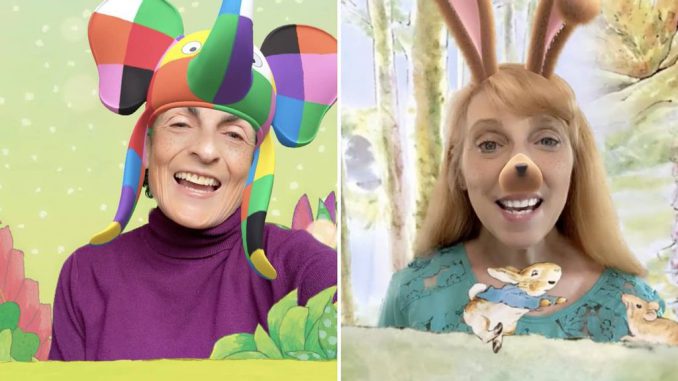 “Peter Rabbit” and “Elmer” are two of many stories Zoogers can record with augmented reality effects. ZOOG.