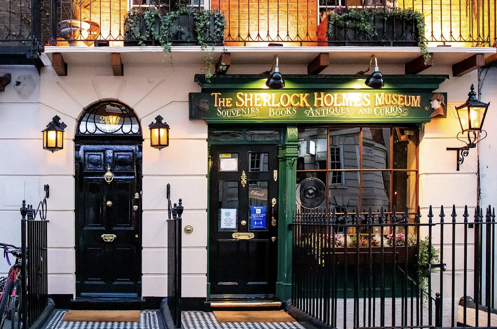 The Sherlock Holmes Museum at 221B Baker Street, London