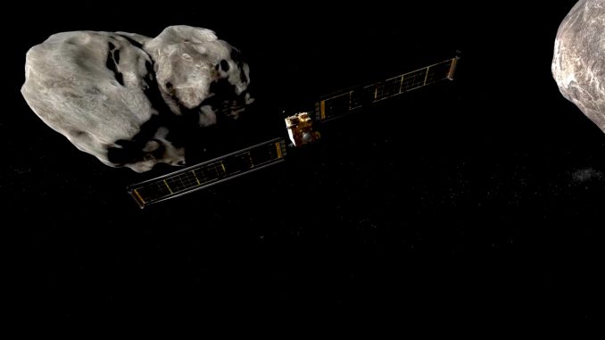 NASA's first planetary defense test mission, the Double Asteroid Redirection Test (DART), is set to launch Nov. 24. (NASA/Zenger)