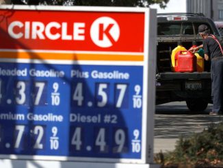 Gas prices approaching $5 a gallon are displayed in front of a Circle K gas station on Oct. 05, 2021, in San Rafael, California. Gas prices in the U.S. are continuing to rise to the highest level since 2014. According to AAA, the national average for a gallon of regular unleaded gasoline inched up over $1 per gallon more than one year ago. (Justin Sullivan/Getty Images)