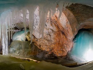 The ice cave Eisriesenwelt in Werfen, Austria. (Eisriesenwelt/Zenger)
