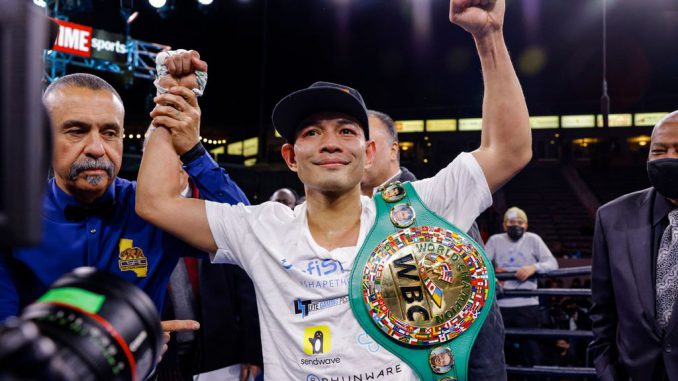 Already the oldest man to win a bantamweight title, four-division and WBC 118-pound champion Nonito Donaire, 39, scored a fourth-round knockout of previously unbeaten Filipino countryman Reymart Gaballo. (Esther Lin/Showtime)