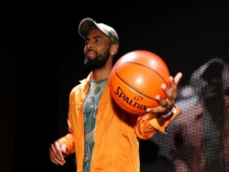 Though it had been seven long months since he took the floor with his teammates, Kyrie Irving looked like he never left. (Tyler Kaufman/Getty Images for GQ)