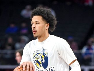 After finding his range and the Pistons defense willfully bending to his ability, Cade Cunningham has moved into his next stage, probing the defense and pressuring the paint. (Nic Antaya/Getty Images)