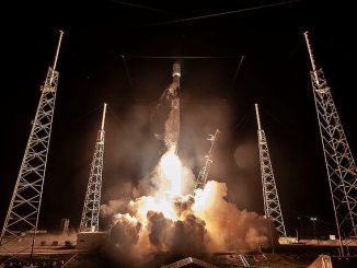 Beresheet's launch on February 21, 2019 in Florida aboard a SpaceX rocket. Photo courtesy of SpaceIL