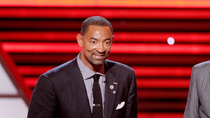 Michigan Wolverines coach Juwan Howard will be suspended for the remainder of Michigan’s regular season and was fined $40,000 after an altercation with Wisconsin Badgers coaches. (Kevin Winter/Getty Images)
