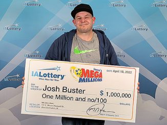 West Burlington man Josh Buster won $1M after lottery ticket-printing mistake in April 2022. (IALottery/Zenger).