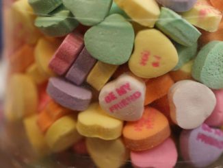 Sweetheart candy hearts are seen on the shelf at the To The Moon Marketplace on January 29, 2019 in Wilton Manors, Florida. William Newcomb who works at the store said, 'they stocked up early on the heart shape candy after learning that the Necco company had filed for bankruptcy protection and went out of business.' The Sweetheart candy was being made by Necco since 1886 and is in short supply after the company went out of business as Valentine’s Day approaches. (Photo by Joe Raedle/Getty Images)