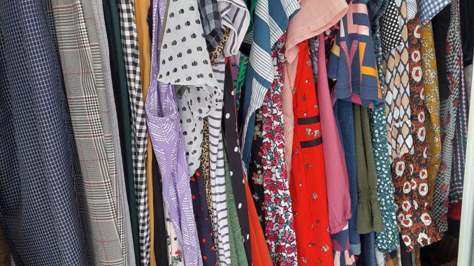 Nadine Stephens, 47, filled her entire wardrobe with secondhand clothes - with all items costing less than $8. (Amy Reast/Zenger)