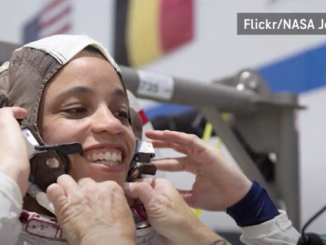 Jessica Watkins trying on her equipment before going into space. (Flickr/NASA Johnson)