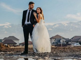 The couple, Murat Zhurayev and Kamilla, were featured in a viral Instagram post by their wedding photographer, Askar Bumaga in Kazakhstan. (Askar Bumaga/Zenger)