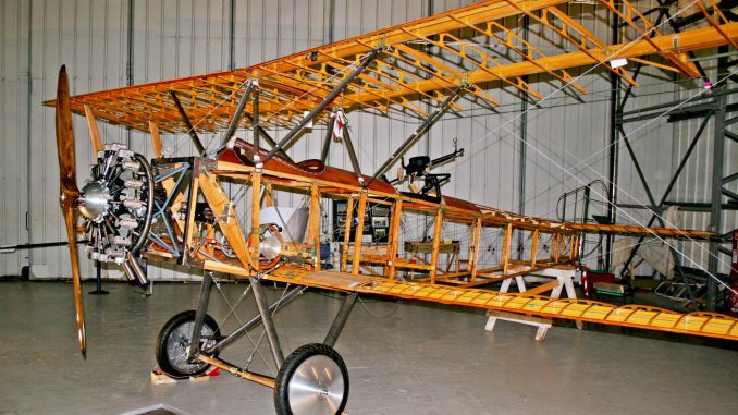 The Sopwith 1 1/2 Strutter before completion in an undated photograph. A group of 60 volunteers has been working on the airplane for over 20 years. (Simon Galloway, SWNS/Zenger)