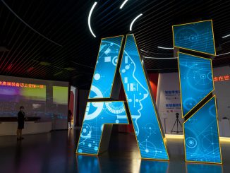 Cutting edge applications of Artificial Intelligence are seen on display at the Artificial Intelligence Pavilion of Zhangjiang Future Park during a state organized media tour on June 18, 2021 in Shanghai, China. (Photo by Andrea Verdelli/Getty Images)