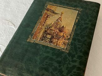 The cover of the Ukrainian photo album that was obtained by Chelsey Brown, 29, from New York, in 2022, undated photo. Chelsey Brown spent weeks trying to track down the descendants of the people in the album. (@citychicdecor/Zenger)