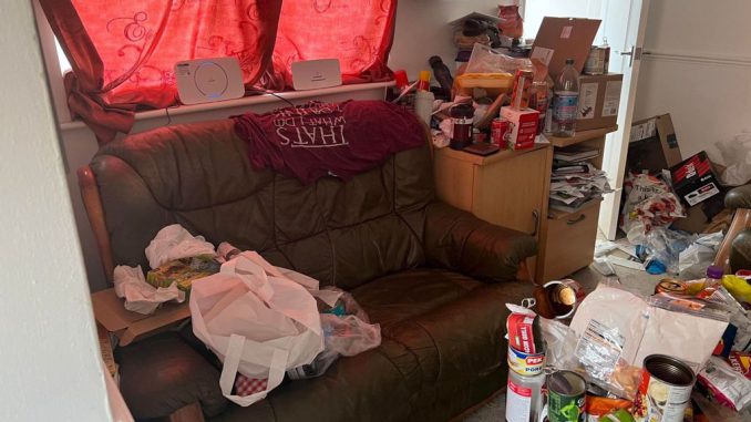 Inside the home of the unnamed Somerset man who turned to hoarding after he lost his family seven years ago and his mental health suffered, pictured in an undated photo. Laura Summer, owner of cleaning company The Sleek Easy Clean, has started a fundraiser in a bid to help the man turn his life around. (Laura Summers - The Sleek Easy Clean,SWNS/Zenger)