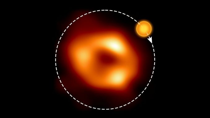 A still image of the supermassive black hole Sagittarius A* (ESO / SWNS)