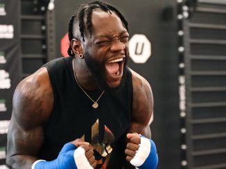Former WBC heavyweight champion Deontay Wilder will pursue his fifth knockout in as many appearances at Barclays Center in Brooklyn, New York, in Saturday's non-title bout against Robert Helenius. Wilder ends his ring absence  since being dethroned by Tyson Fury in February 2020 and October 2021. (Toby Acuna/Premier Boxing Champions) br 