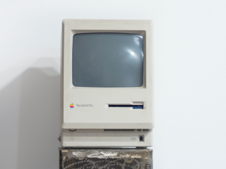A old Macintosh plus computer from the late 20th century. The team of scientists has been experimenting with brain tissue the size of a pen dot, containing neurons and other functions with the ability to learn and memorize. FEDERICA GALLI/SWNS TALKER