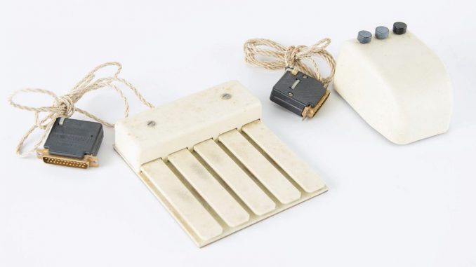 strongThe early mouse and coding keyset was created by computing legend Douglas Engelbart, a pioneer of the controller system. RR AUCTION/SWNS/strong
