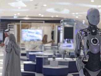 strongThe Ameca humanoid robot greets visitors at Dubai's Museum of the Future, on October 11, 2022. The United Arab Emirates is fully embracing the new AI technology and wants to incorporate such tools within the education sector. KARIM SAHIB/AFP/GETTY IMAGES/strong