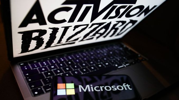 One of the biggest storylines for the video game sector continues to be the pending acquisition of Activision Blizzard by Microsoft Corp, which was announced in January 2022. JAKUB PORZYCKI/GETTY IMAGES 