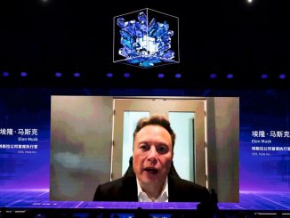 SHANGHAI, CHINA - JULY 06: Tesla CEO Elon Musk speaks via video during the opening ceremony of 2023 World Artificial Intelligence Conference at Shanghai World Expo Exhibition and Convention Center on July 6, 2023 in Shanghai, China.Elon Musk's move at Twitter to share ad revenue with creators and content producers signals a new paradigm in the growing a href=https://www.Zenger News.com/topic/twittercreator economy/a. PHOTO BY VCG/GETTY IMAGES