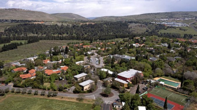 strongAn aerial view taken on April 13, 2023 shows the northern Israeli kibbutz of Yiron which was established in 1949 less than two kilometres from the Lebanese border, on the ruins of a Palestinian village destroyed by Jewish forces during the 1948-1949 Arab-Israeli war. Entrepreneurs are repurposing the Israeli kibbutz into hubs for creative and hi-tech industries, after decades of decline in the rural communities once considered models of socialism. MENAHEM KAHANA/AFP/GETTY IMAGES/strong