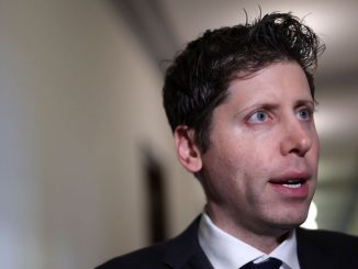 Sam Altman, CEO of OpenAI, speaks to members of the press outside the “AI Insight Forum” at the Russell Senate Office Building on Capitol Hill on September 13, 2023 in Washington, DC. Altman appeared on Joe Rogan's podcast on the future of AI. (ALEX WONG/GETTY IMAGES)