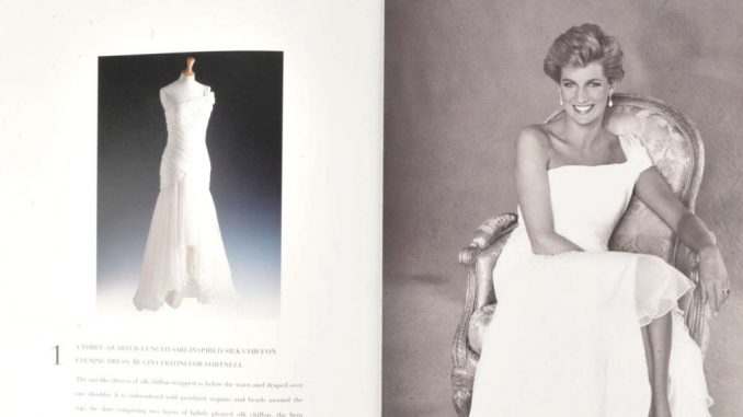 The catalogue from an auction of Princess Diana's dresses. EWBANK'S AUCTIONS VIA SWNS.